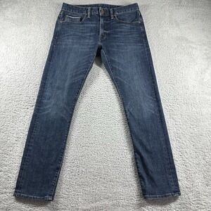 Bonobos Jeans Mens 31x30‎ Dark Wash Tailored Fit Faded Whiskering Classic Preppy